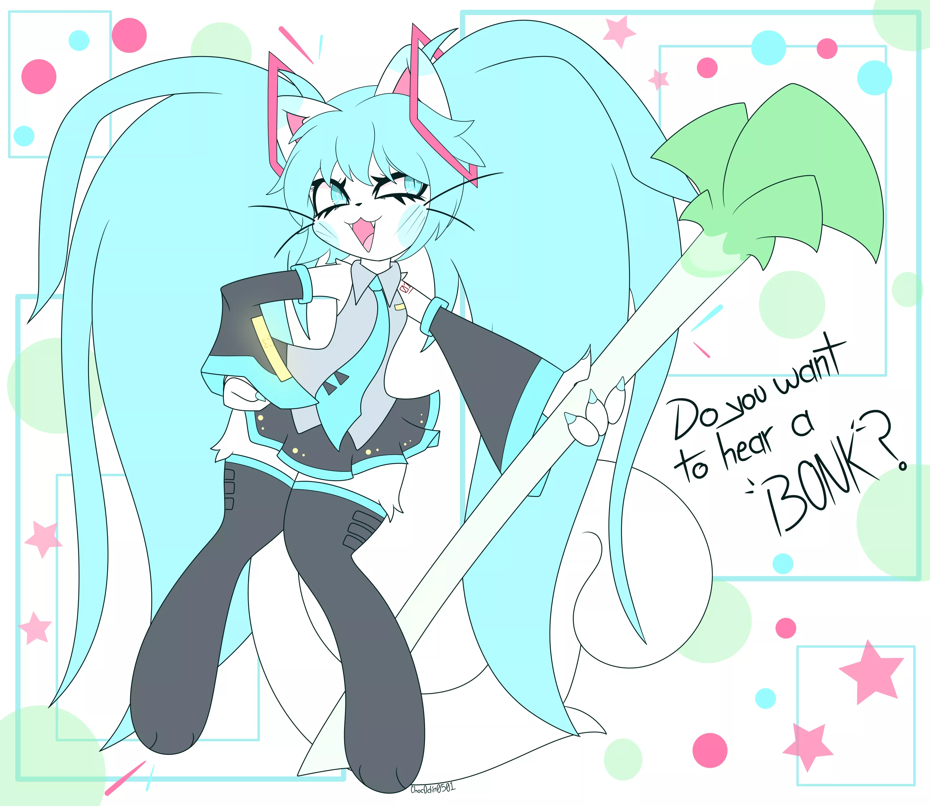 CATSUNE MIKU!! (Art by me)