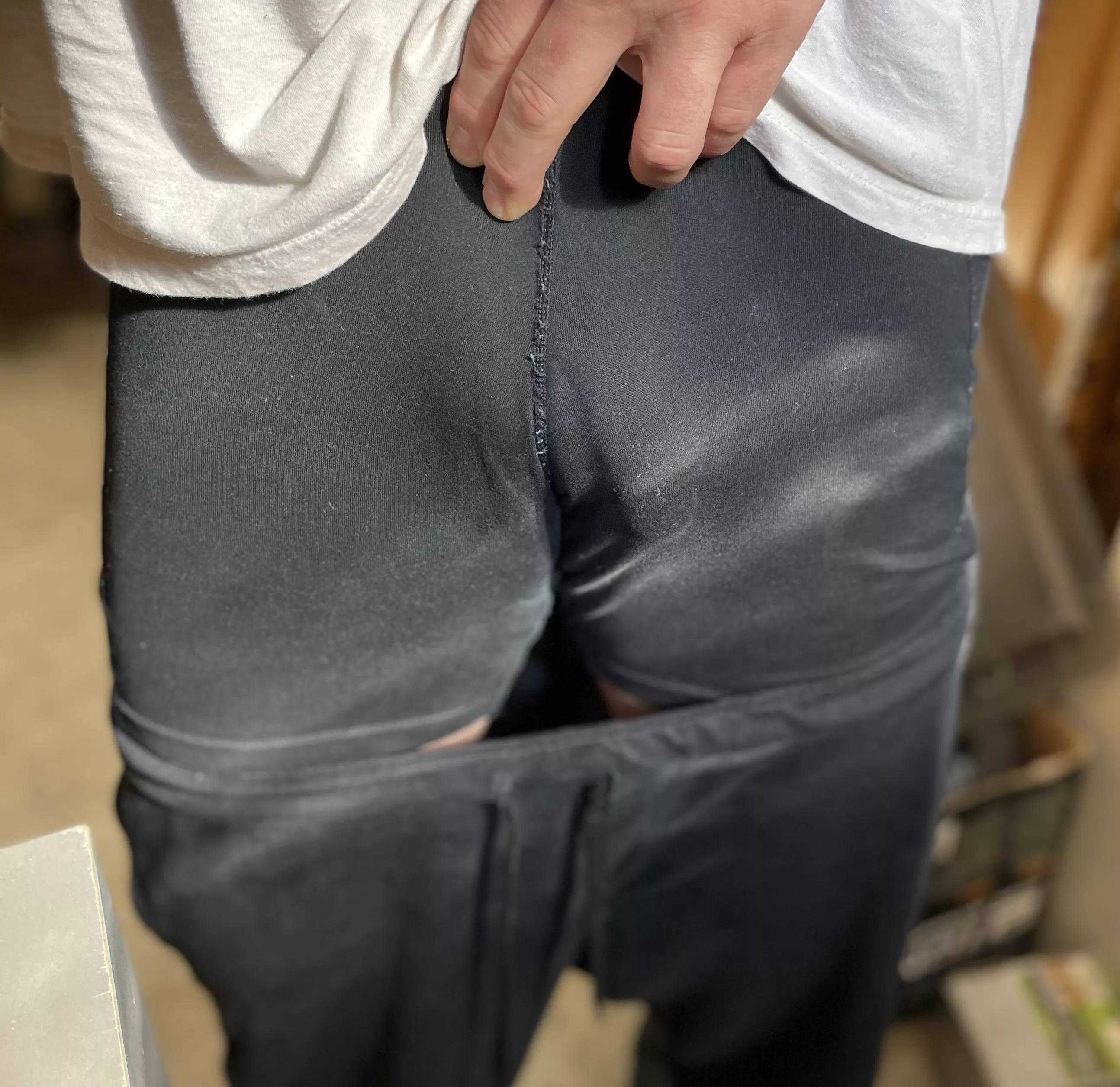 Doing laundry and caught the light