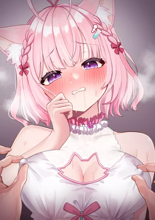 Master~ Wh-Why do you always want to keep me f-flustered... mmn... youre such a tease...