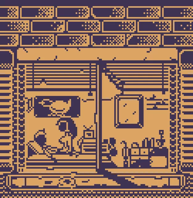 Window - an attempt to do 1bit pixelart