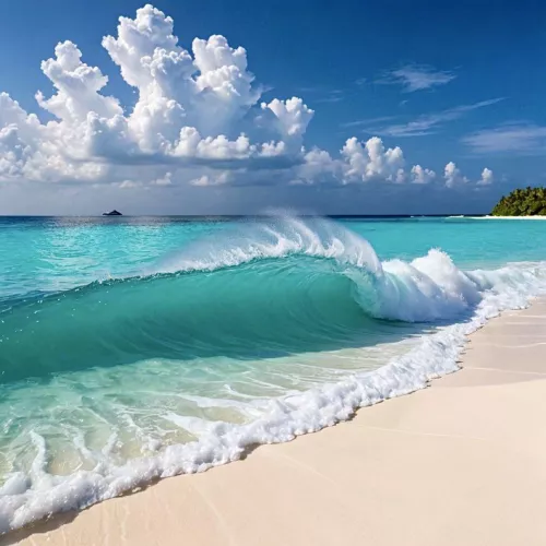 Beach in Indian Ocean.
