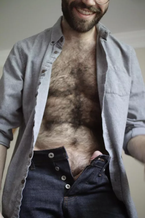 It feels good to unbutton after a long day