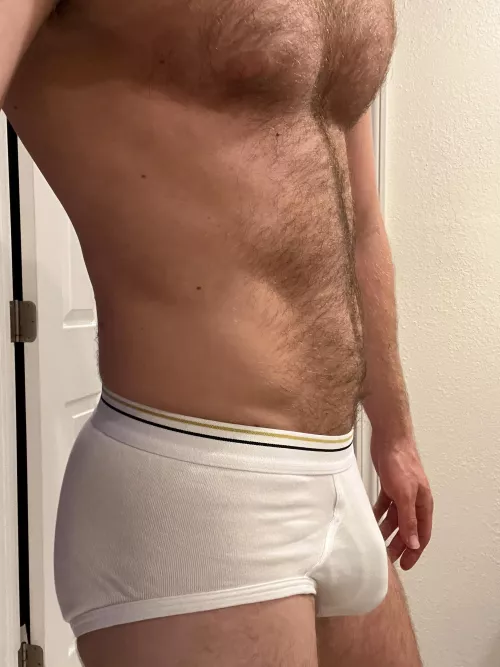 White dad briefs. My favorite underwear 😈