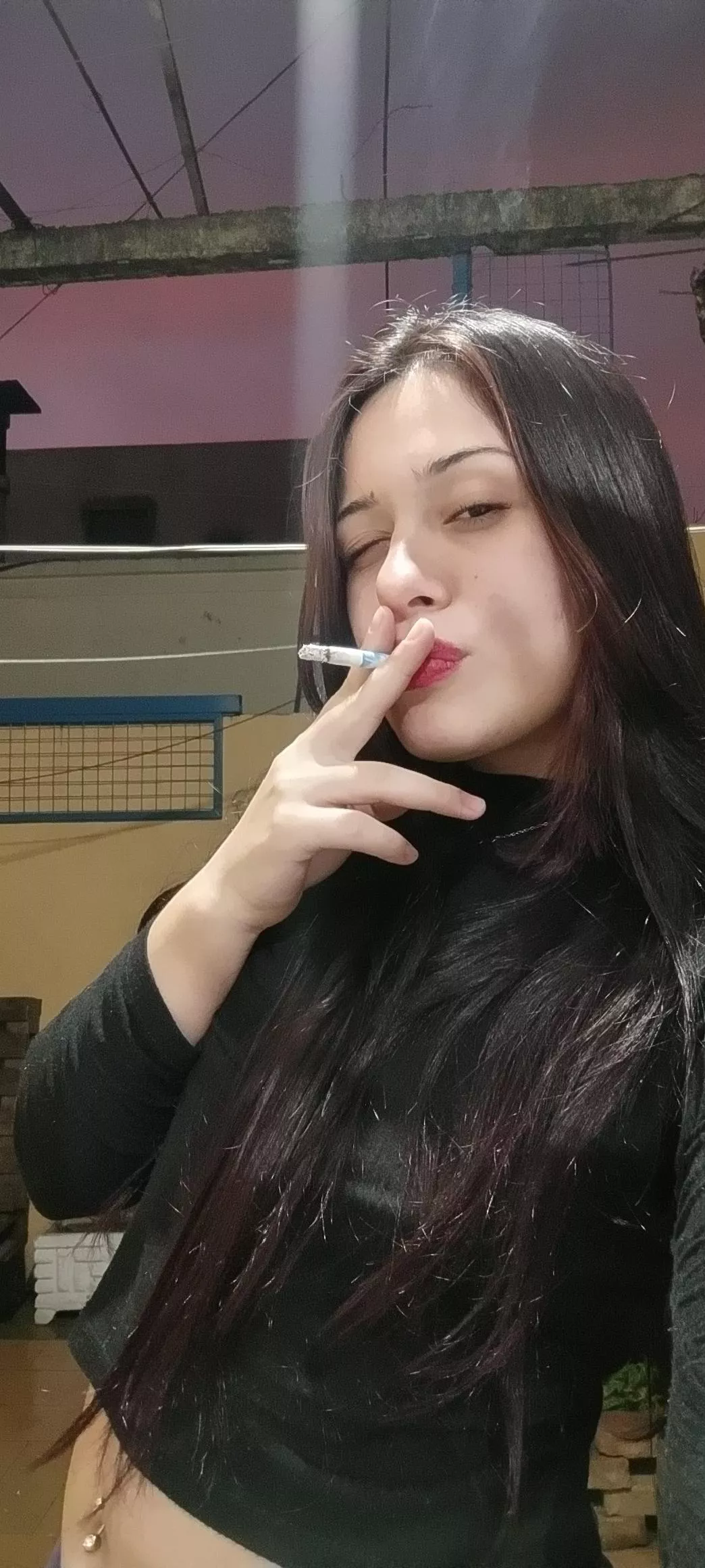 you could blow me while I smoke a cigarette