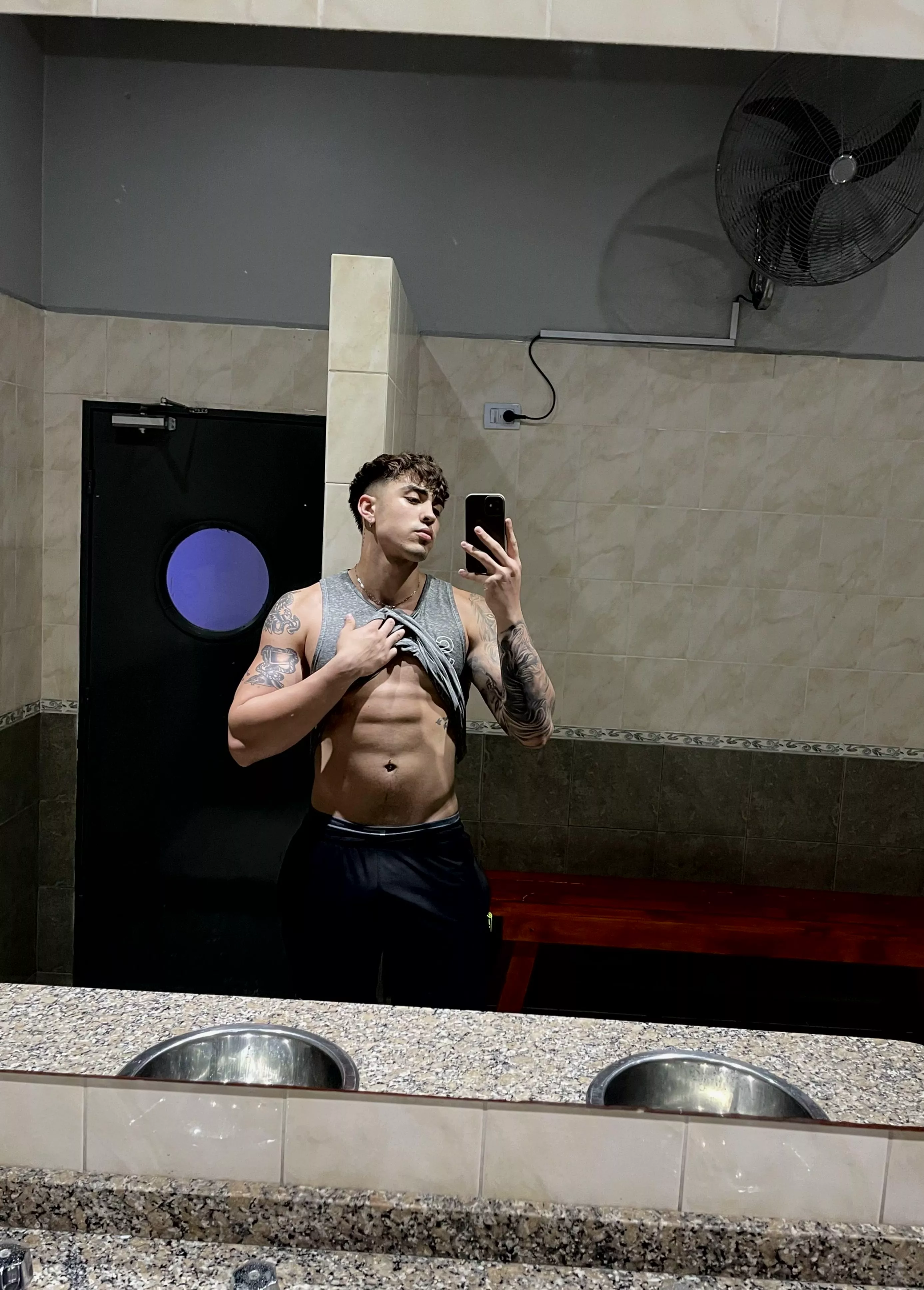 [23] My abs are calling your dick