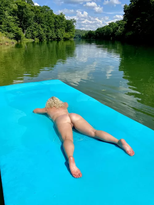 Boy + lily pad = 😊