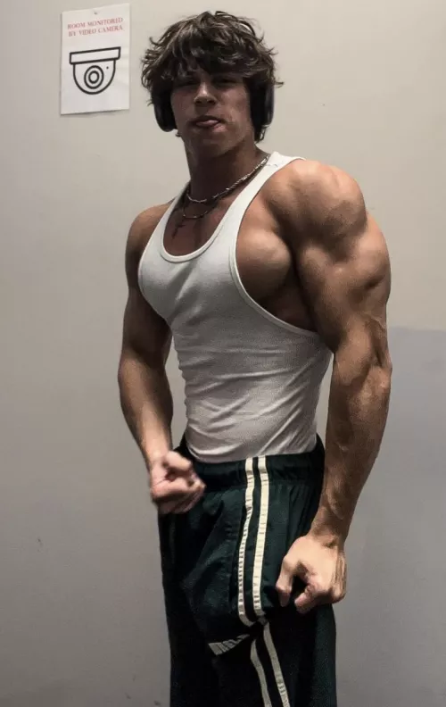 Cumming in the locker room