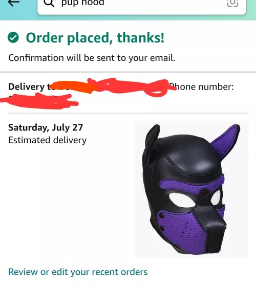 I ordered my first mask!