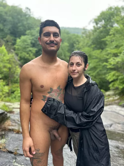 On the side of a mountain