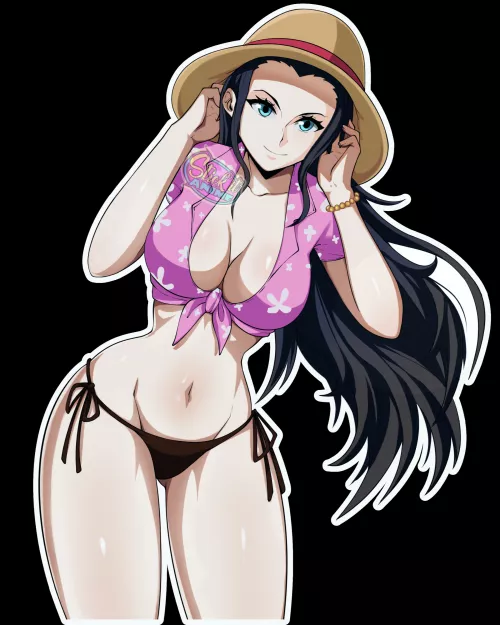 Remember that time Robin stole the straw hat? <33 (Stick it Anime)