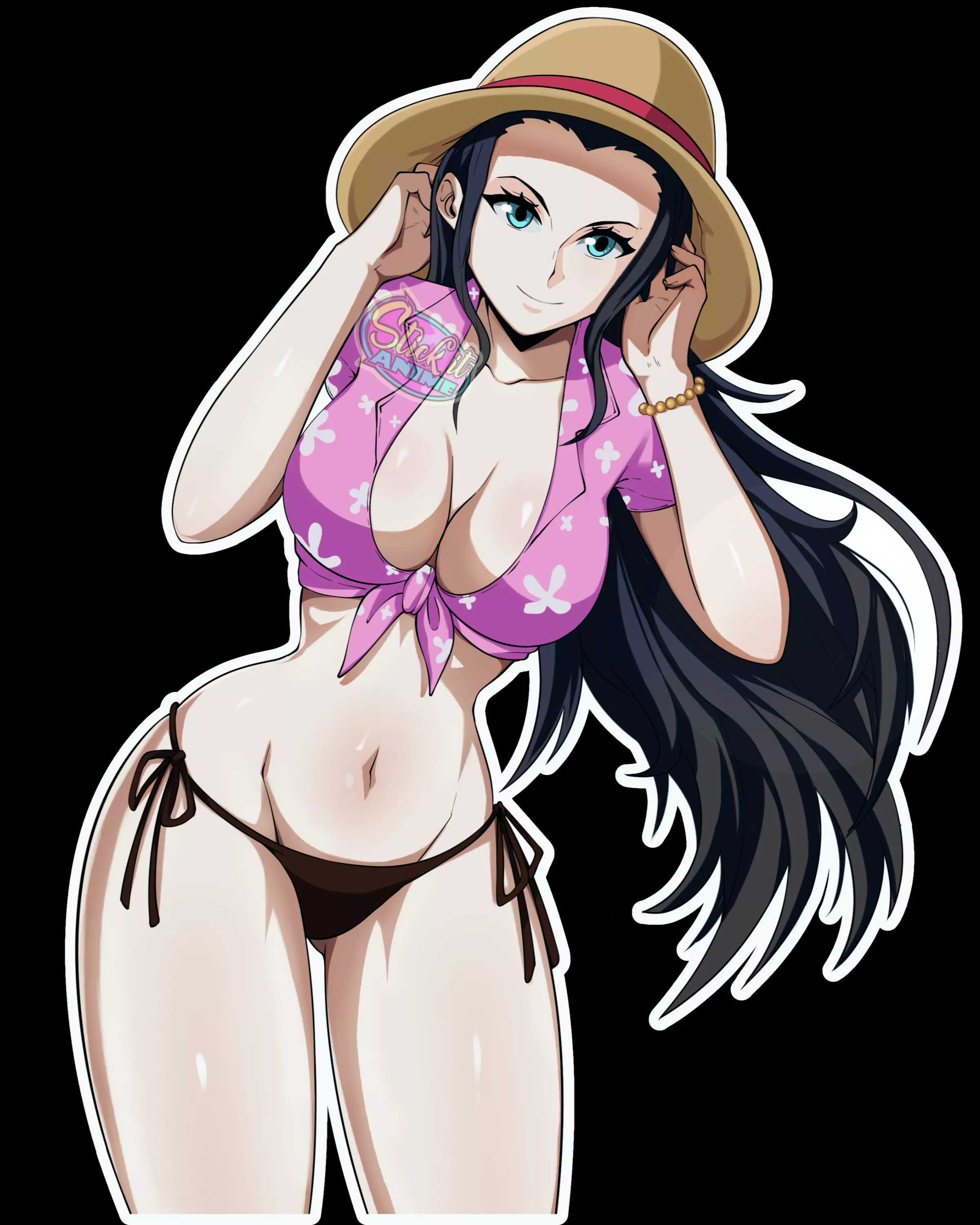 Remember that time Robin stole the straw hat? <33 (Stick it Anime)