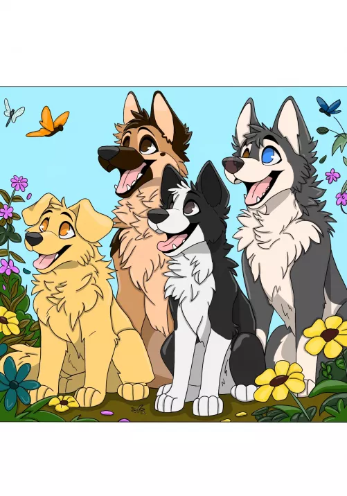 Sometimes you just gotta hang with your buds 🥰 (art by me)