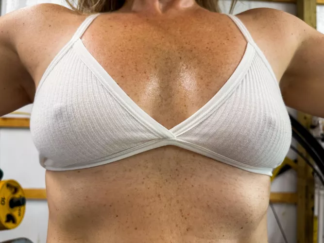 Sweating right through my top :) 