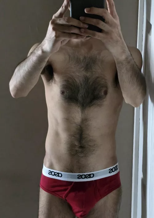 sweaty chest and underwear