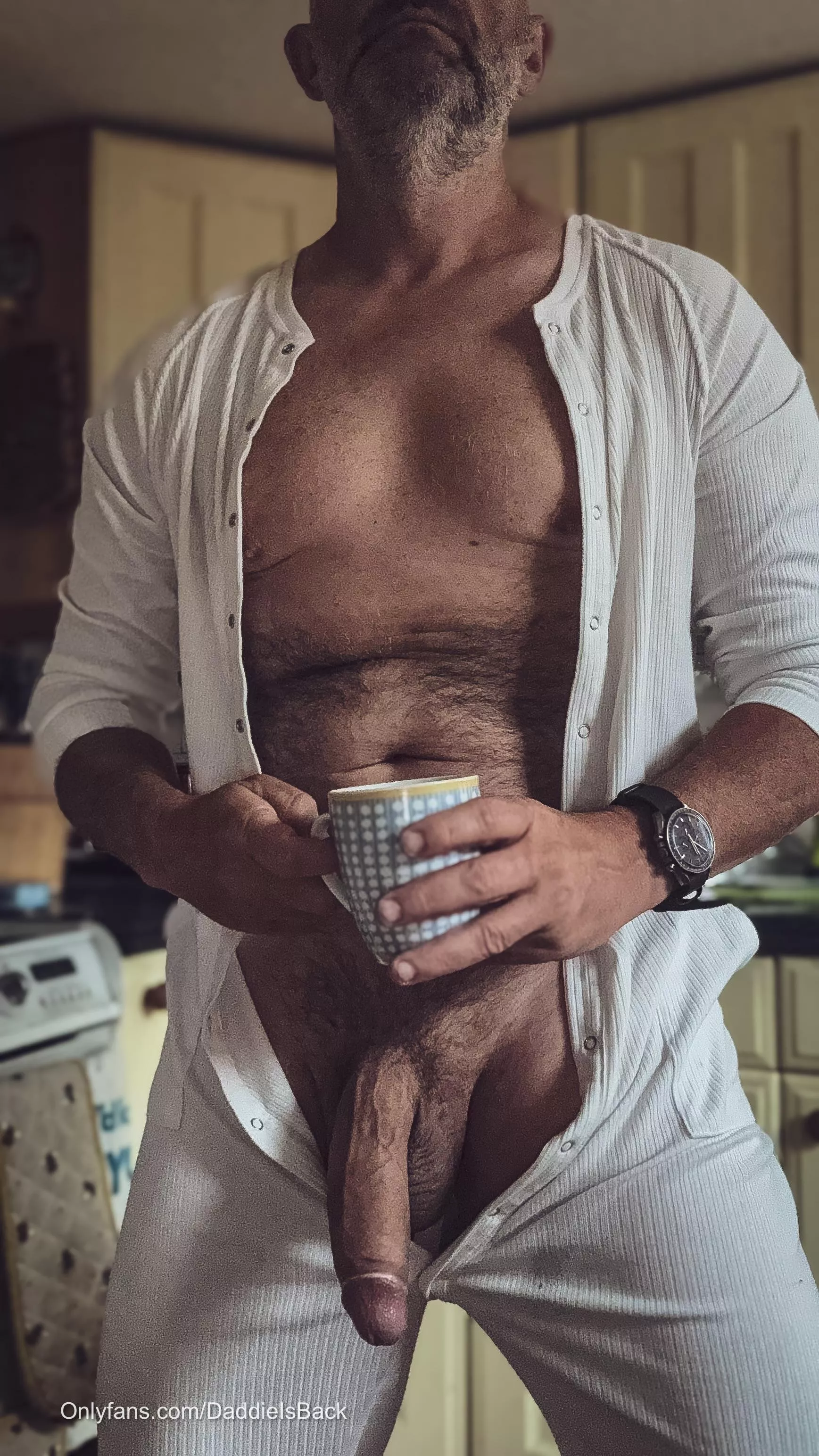 [50] and loves coffee in the morning