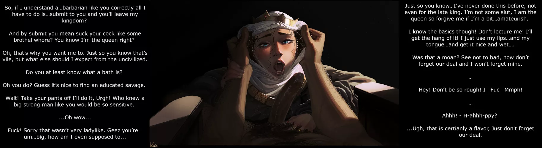 A Deal with a Barbarian [Dubcon] [Snarky] [A bit of Cockshock] 