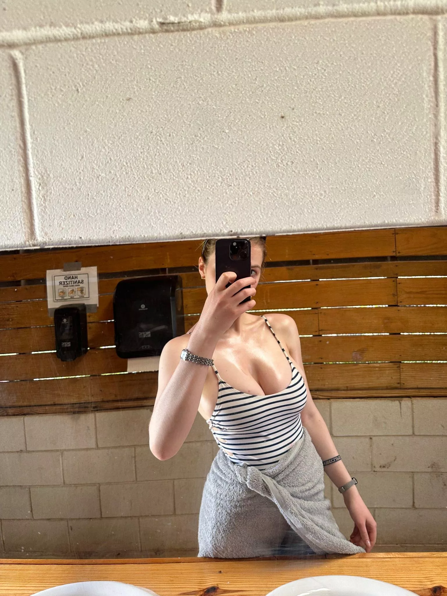 Busty lifeguard at your service