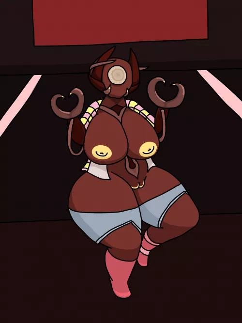 Genderbent Technocyte Coda Packet feeling a little more confident on stage after growing by 𝓞𝕣𝔡ｅŘ𝔰 όℱ 爪αⒼⓃ𝔦ᵗ𝓤𝓓έ (by me)