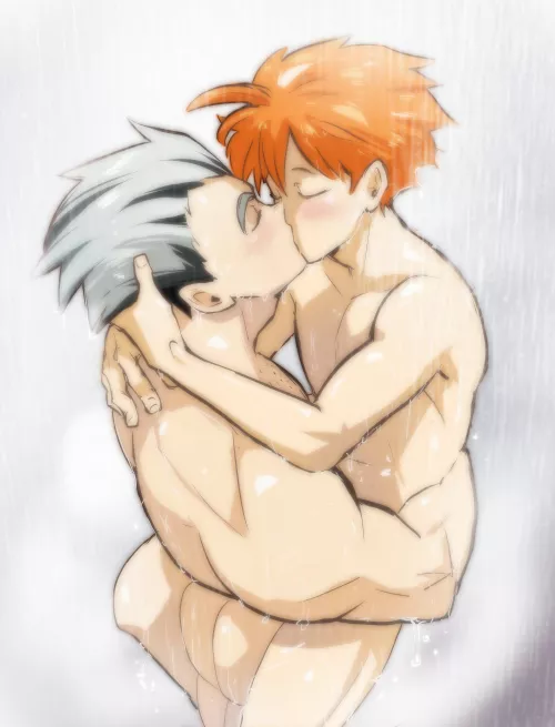 Hinata and Bokuto in the shower (By IdoraaD) 