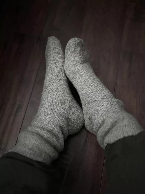 How about fuzzy wool socks ?
