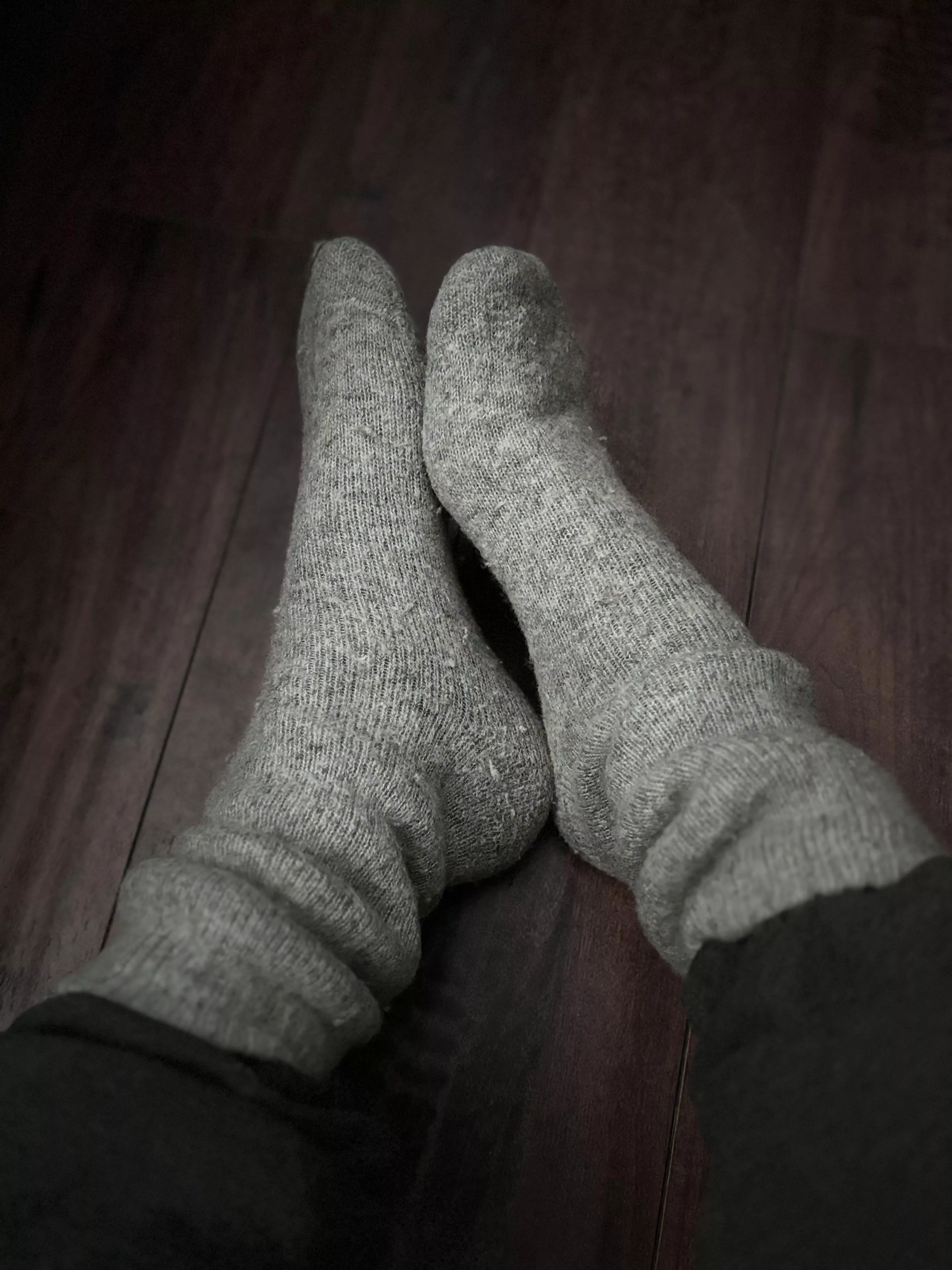 How about fuzzy wool socks ?