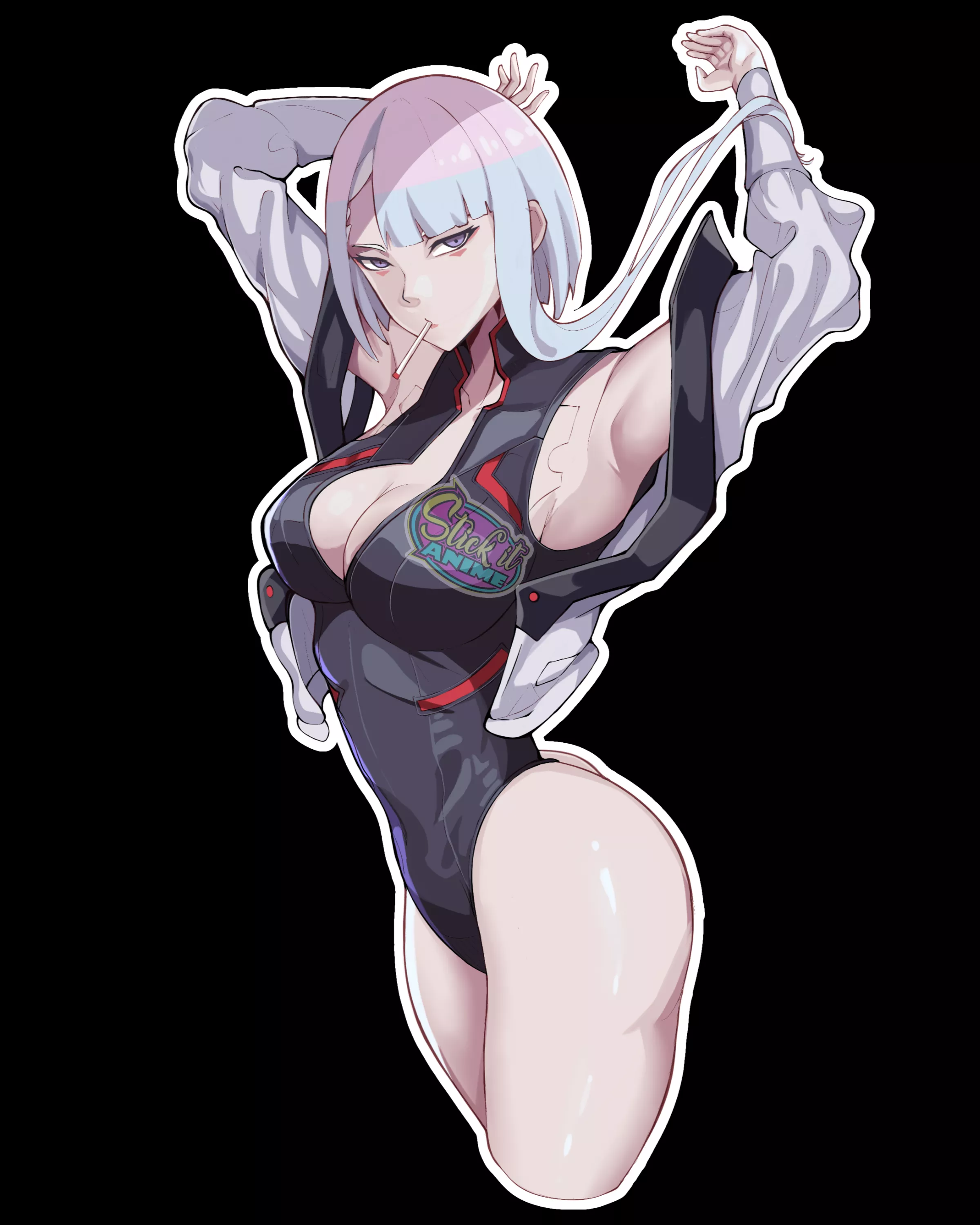 Lucy sticker design [Cyber Punk EdgeRunners]  (Stick it Anime)