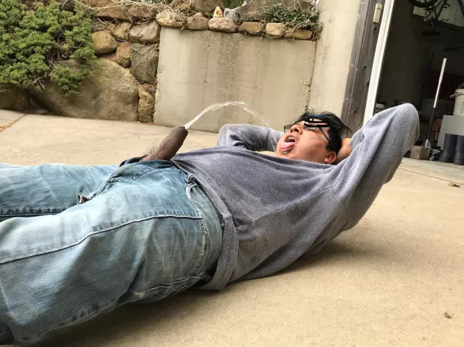 my self playing out side…