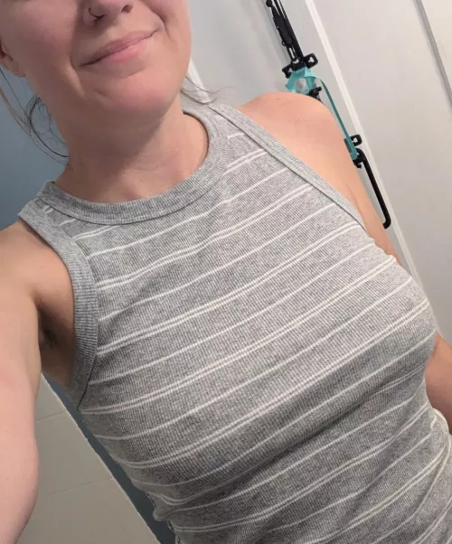 No bra when it's this hot out 