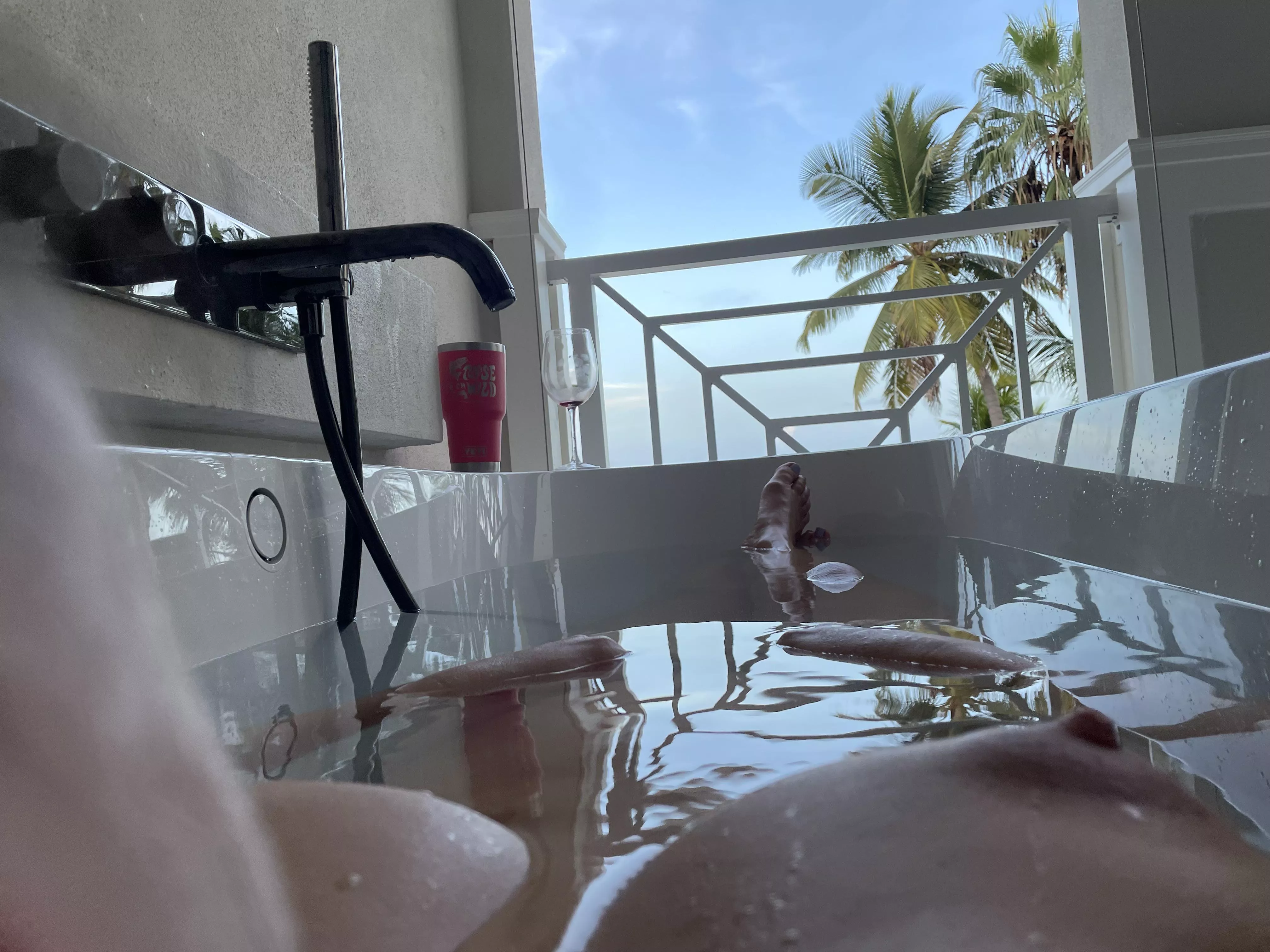 Overlooking the water 