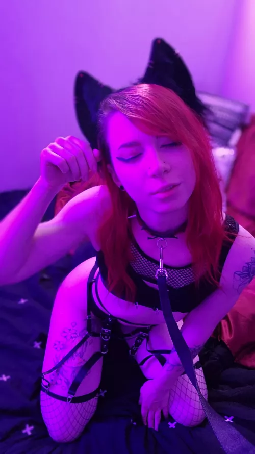 A submissive that knows their place. 