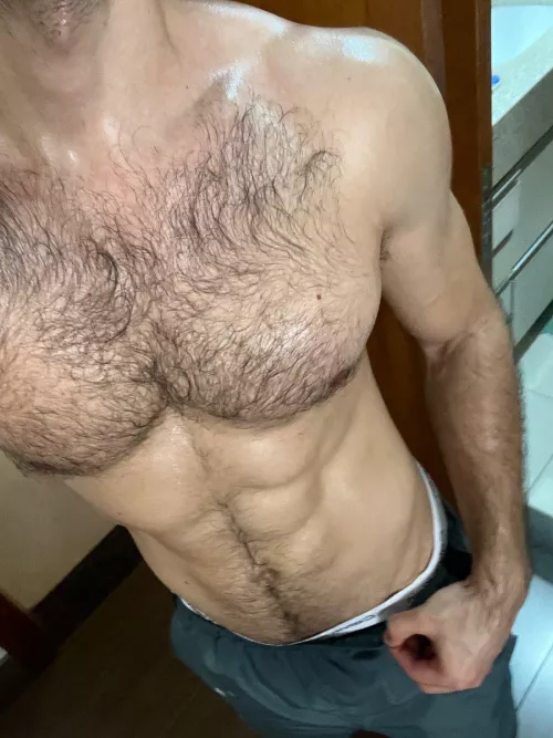 All sweaty from the gym, do you mind?