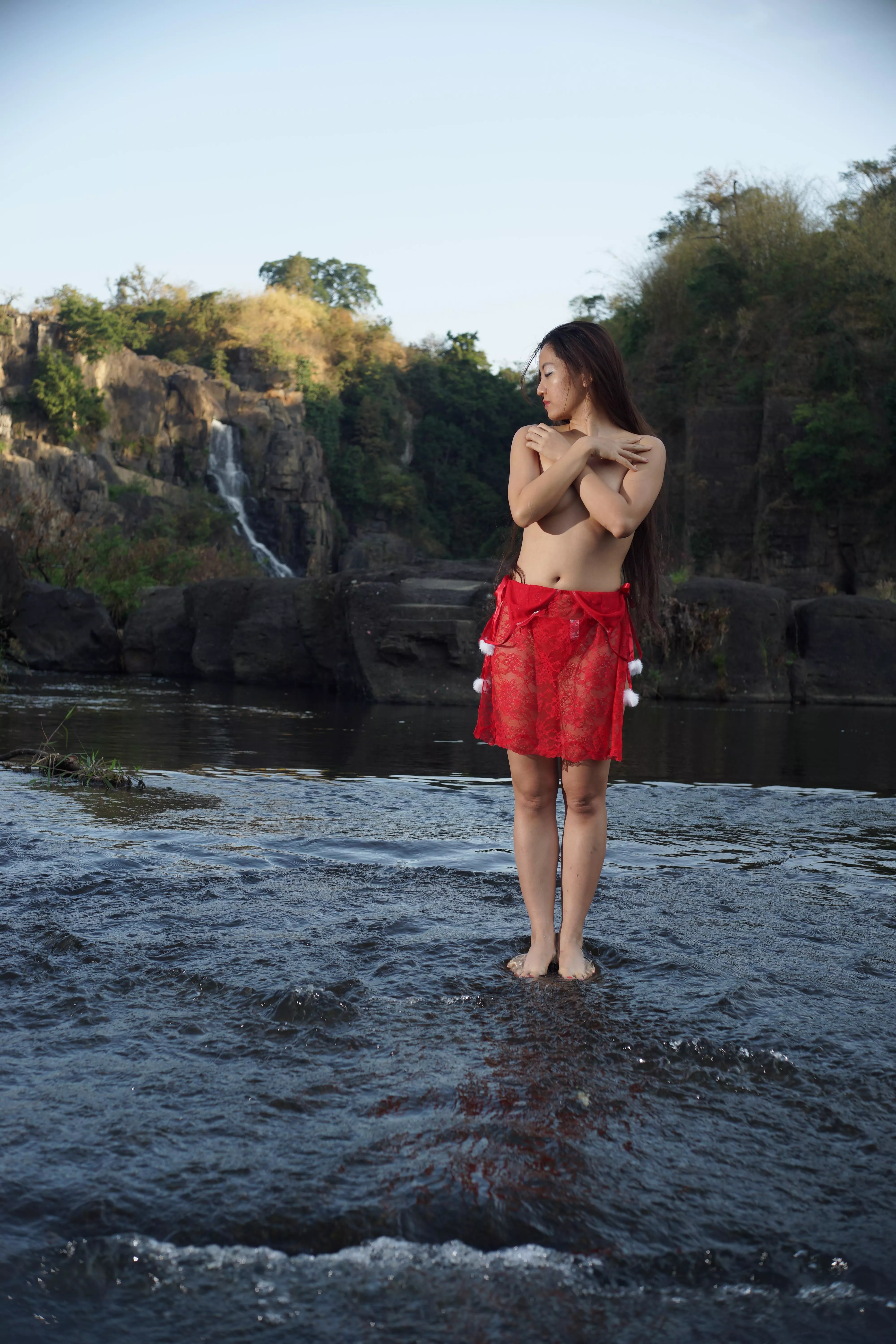 Being outdoors taking hot photos excites me twice as much