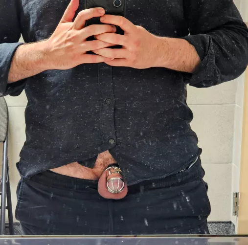 Does your KH keep you locked at work too?