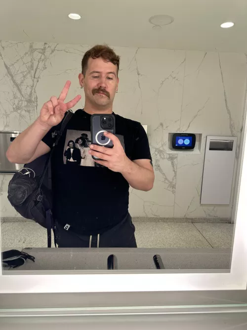 finally putting my passport to good use! (and the airport bathroom lighting haha) 