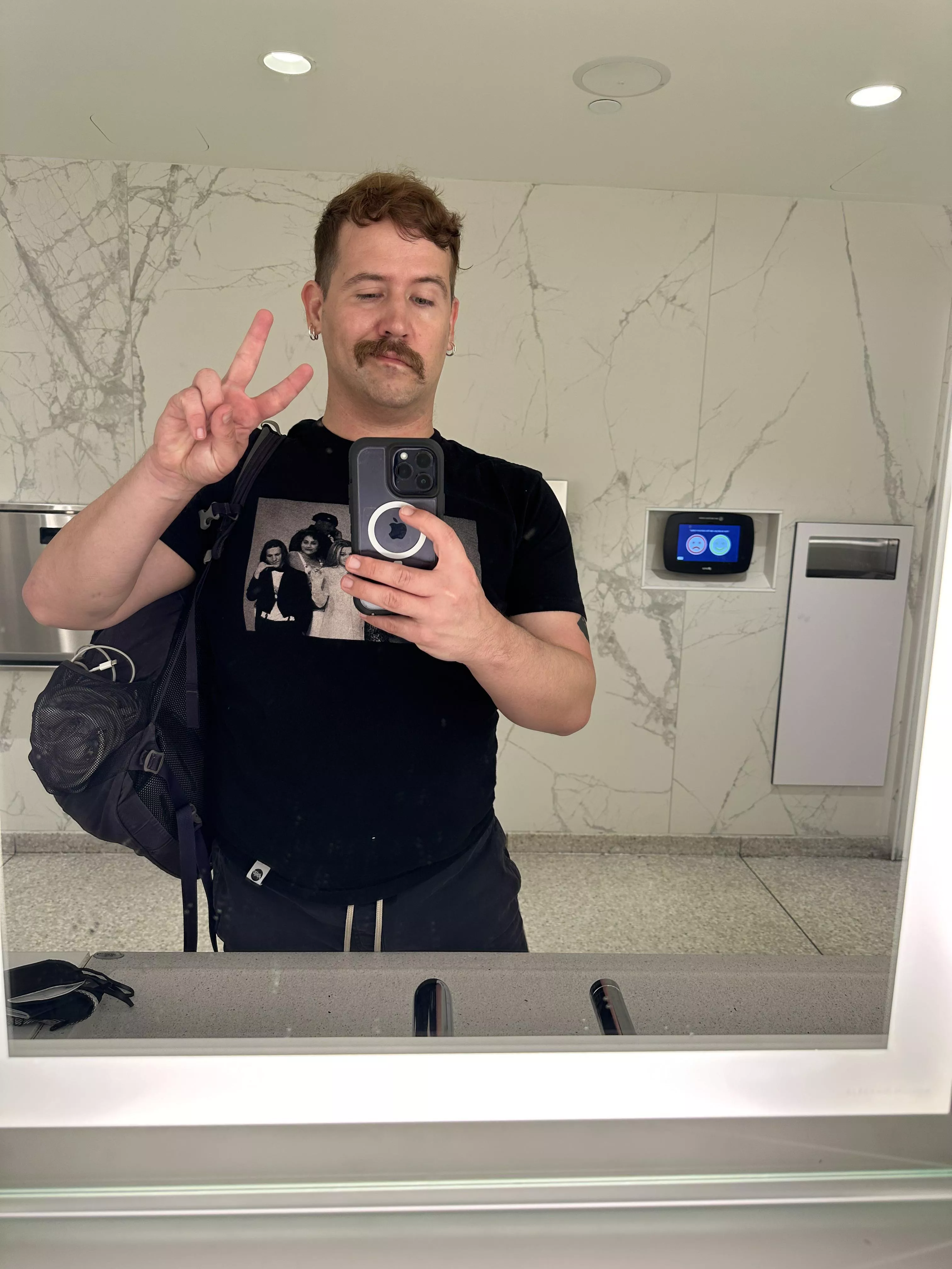 finally putting my passport to good use! (and the airport bathroom lighting haha) 