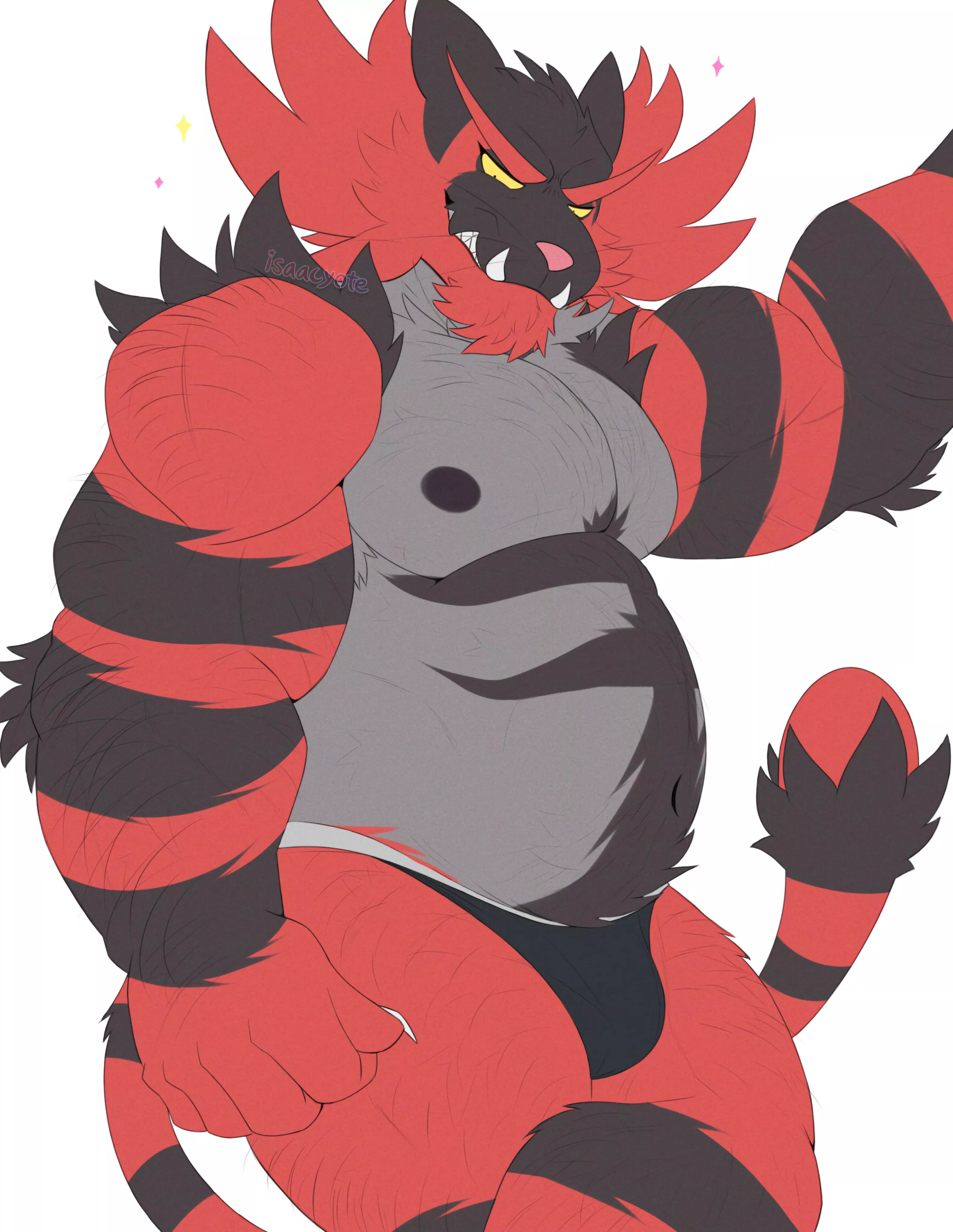 Incineroar Musclegut Male 🔞 (ikbeanie)