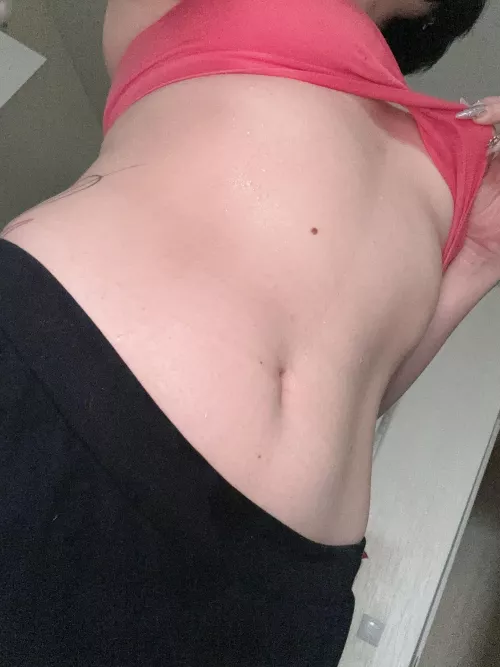 sweaty tits under top