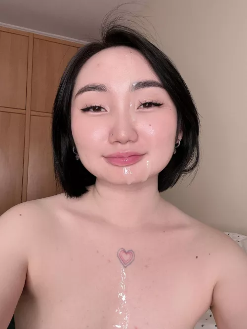 cum on face instead of cream in the evenings