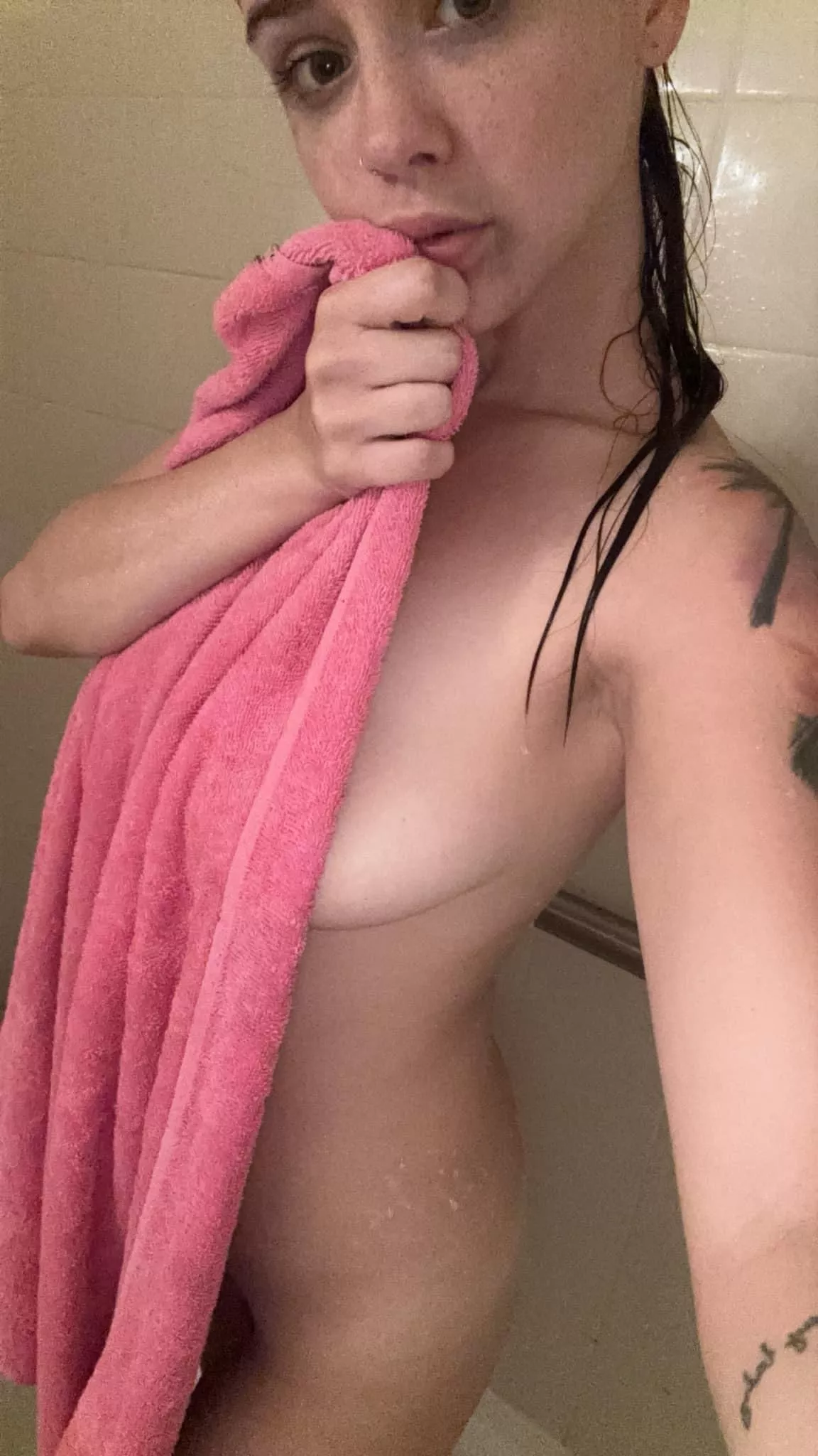 just getting out of the shower!!!