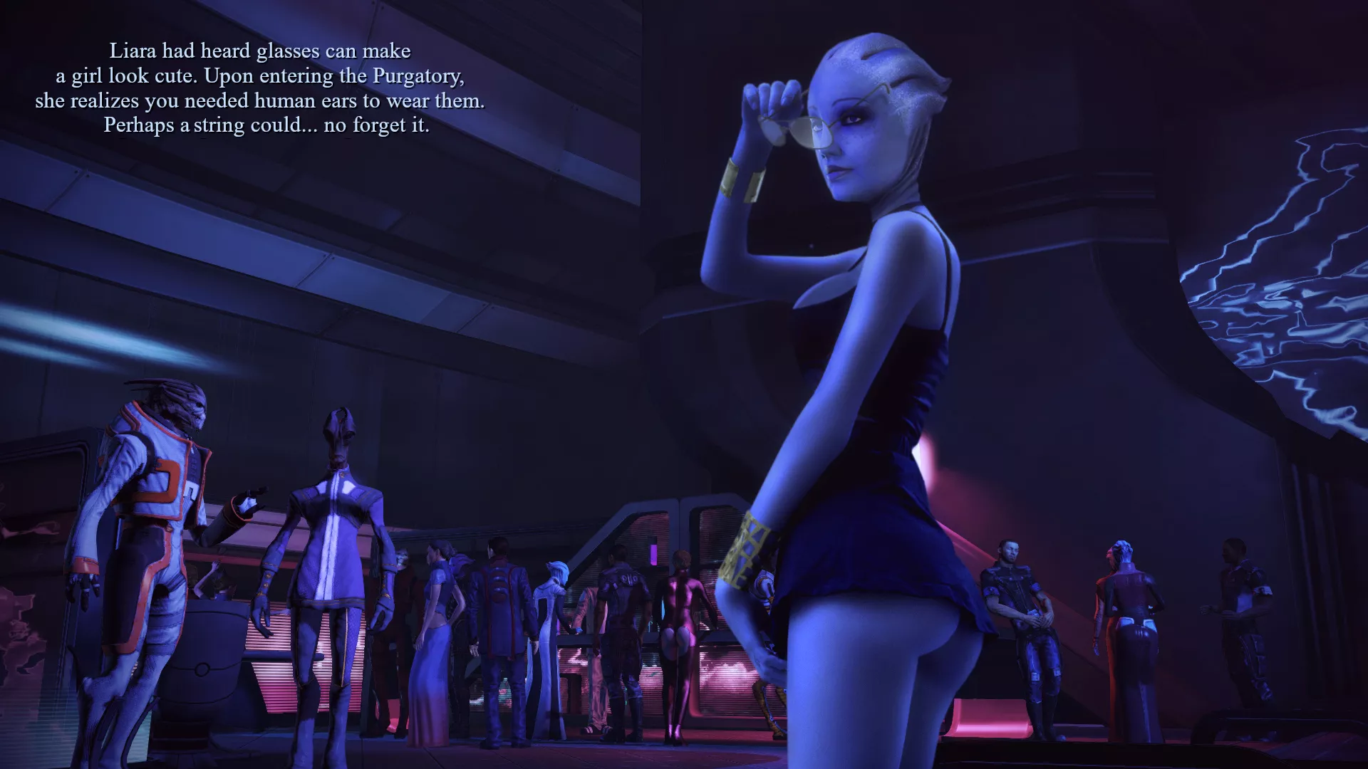 Liara vs glasses. (Rastifan)