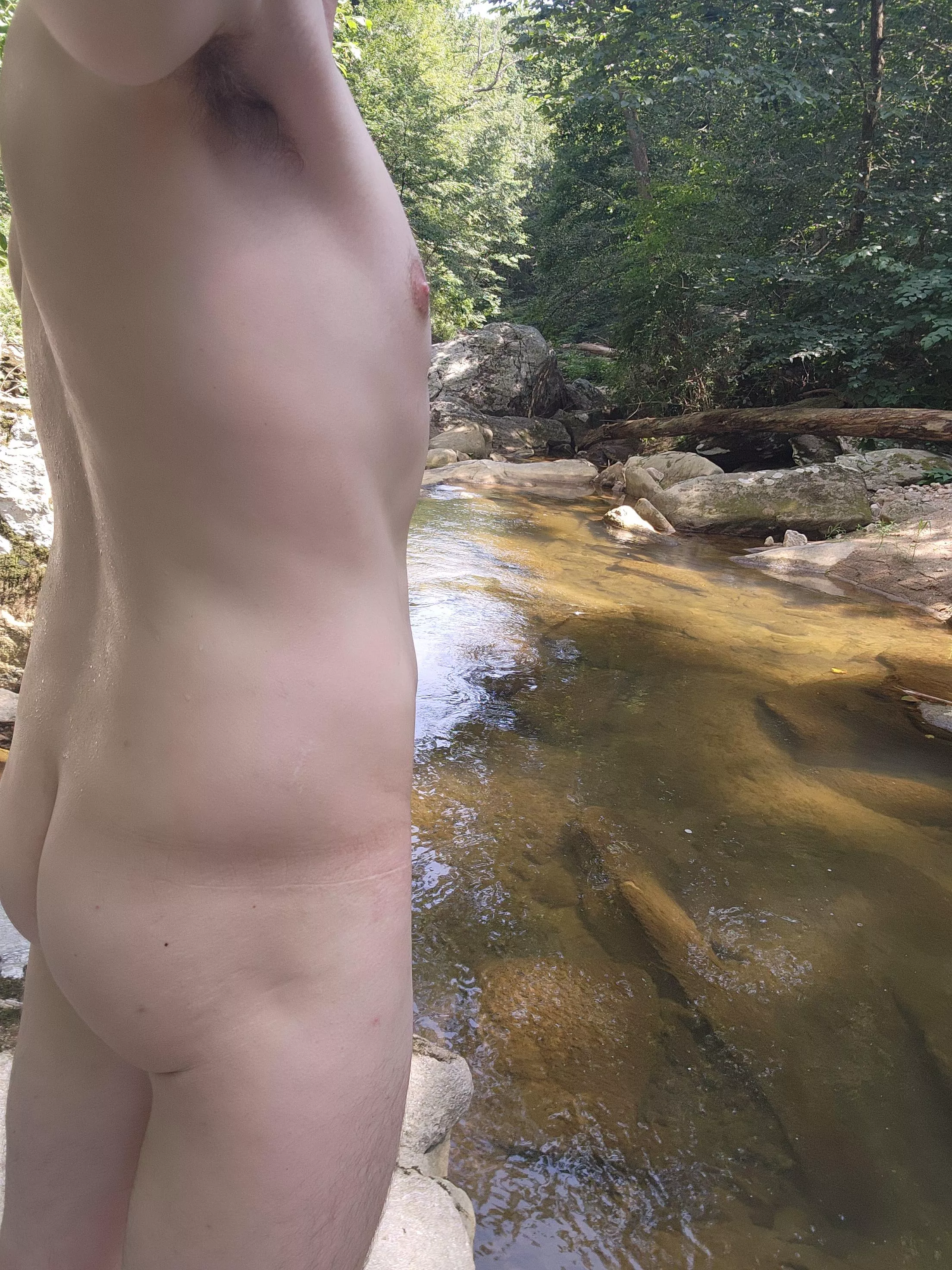 Nothing like a skinny dip in a cool creek on a hot day