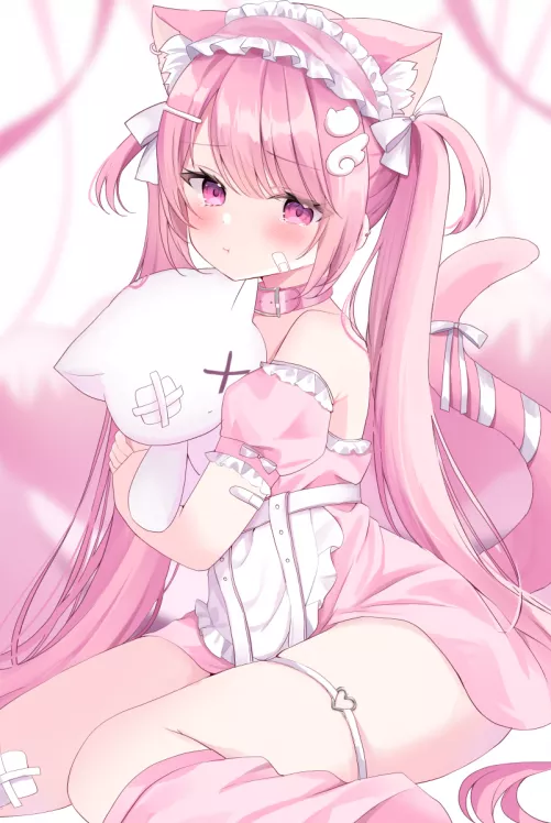 Pink twintails catgirl [Hamico]