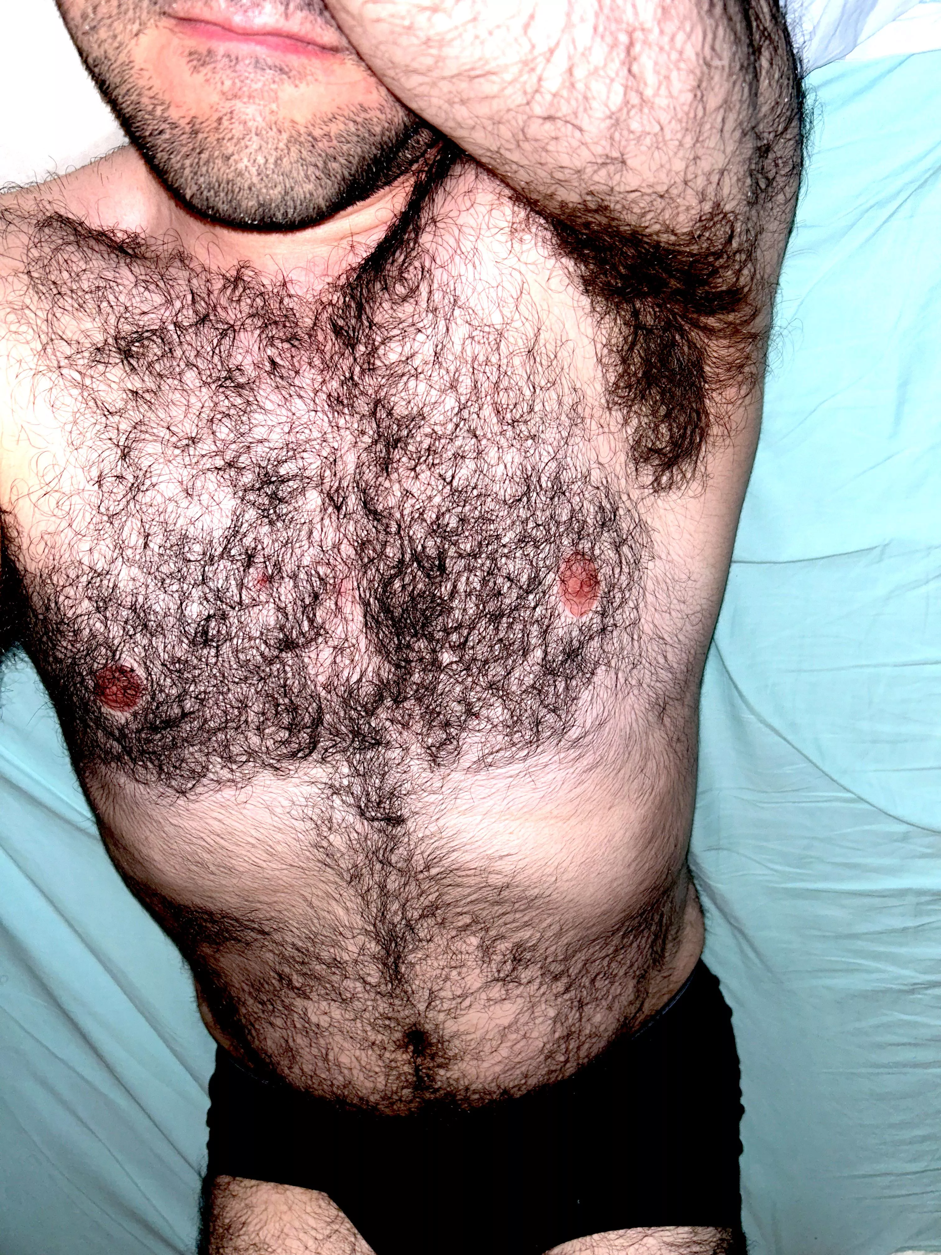 When a hairy guy wakes up