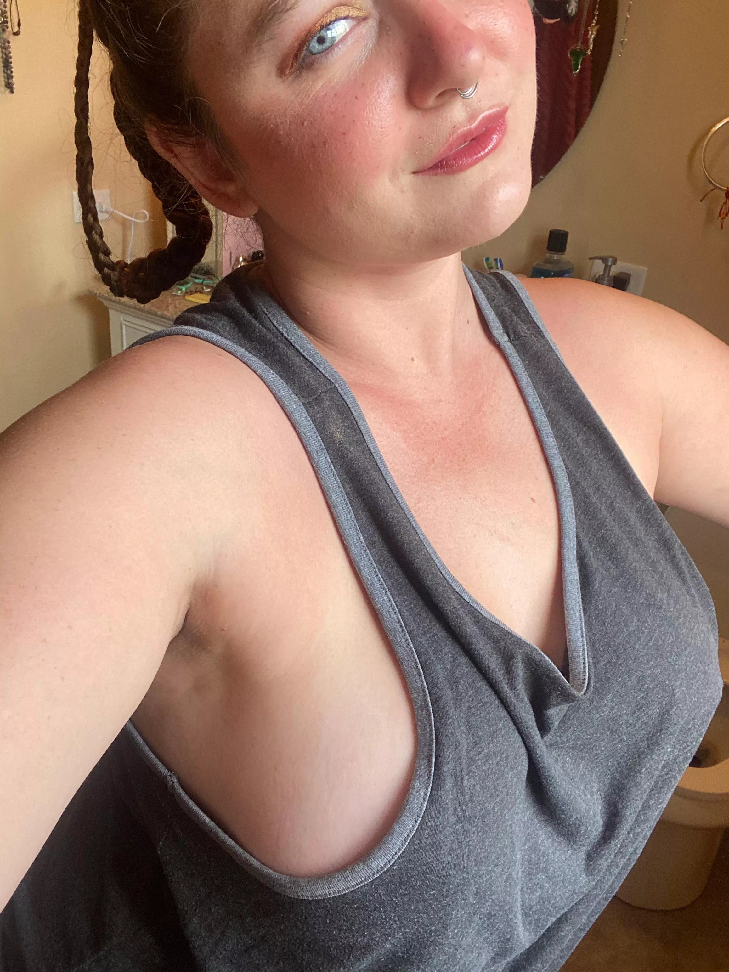 Braless for the gym 