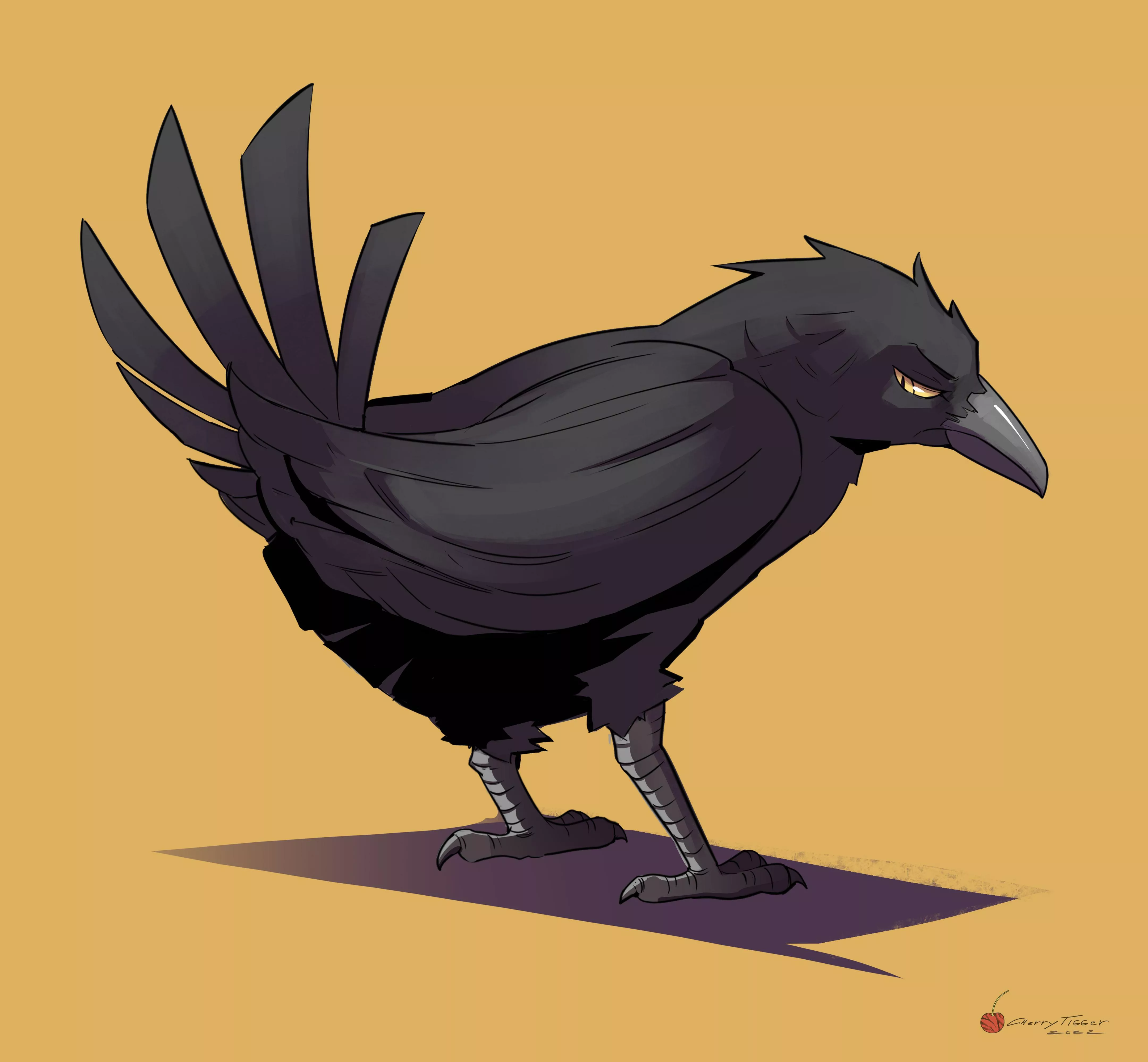 Crow (art by me @cherrytigger_)