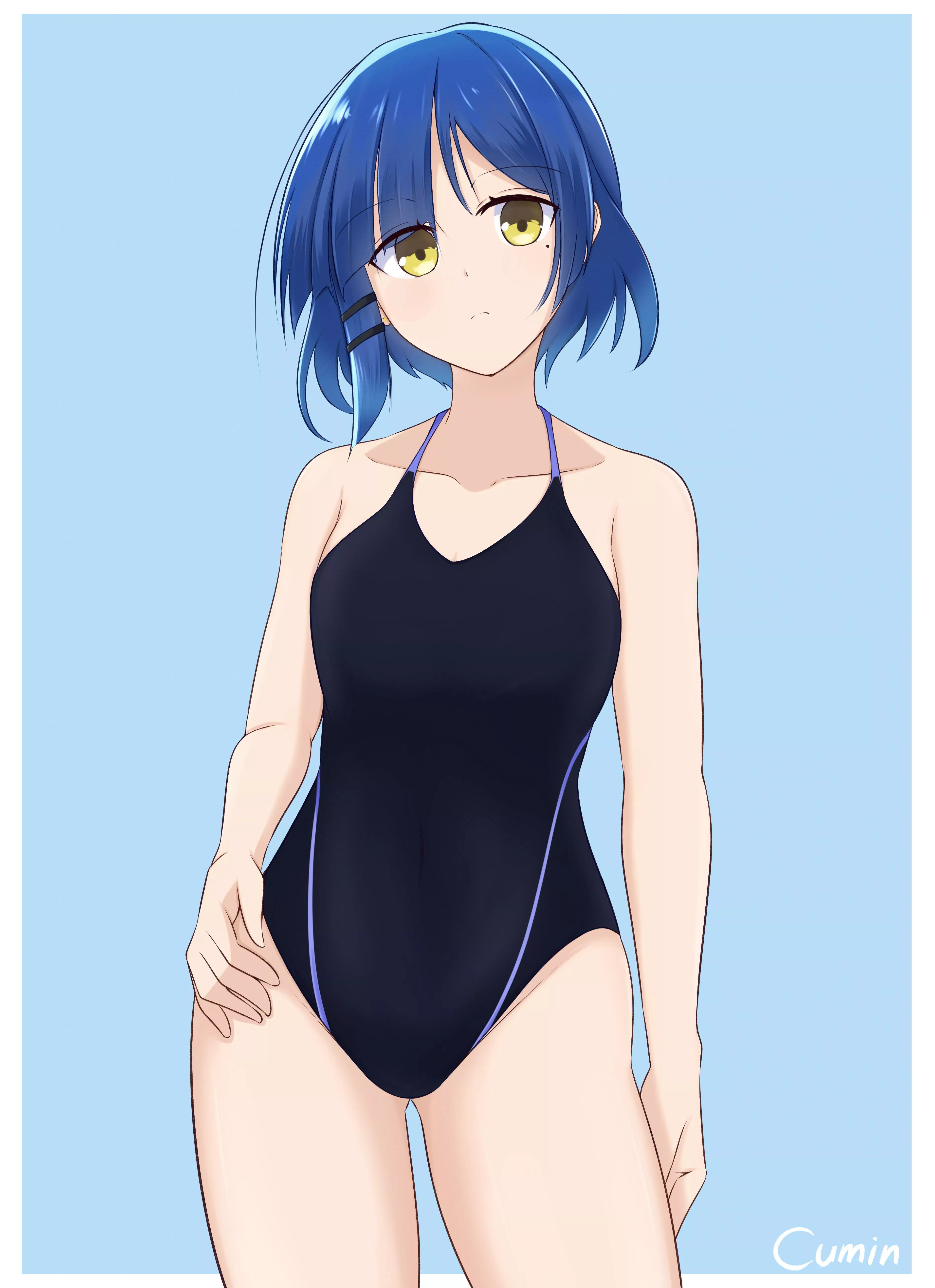 Ryo Posing In Her Competition Swimsuit [Bocchi The Rock]