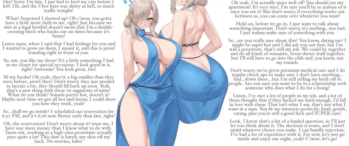 Sometimes we find love in strange places: pt. 2 [prostitute] [date] [second guessing] [romance] [love?] [the choice is yours]