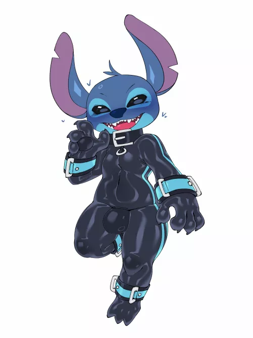 Stitch in skintight rubber. (Takanuri)