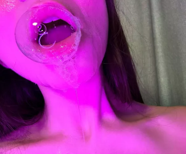 This drooling ball can only burst with an excited cock