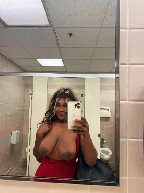 Trying to take a cute pic in the ladies' restroom